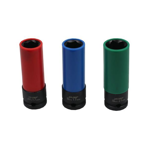 US PRO Tools 10PC Master Set - 1/2" DR Deep Impact Sockets For Alloy Wheels 7572