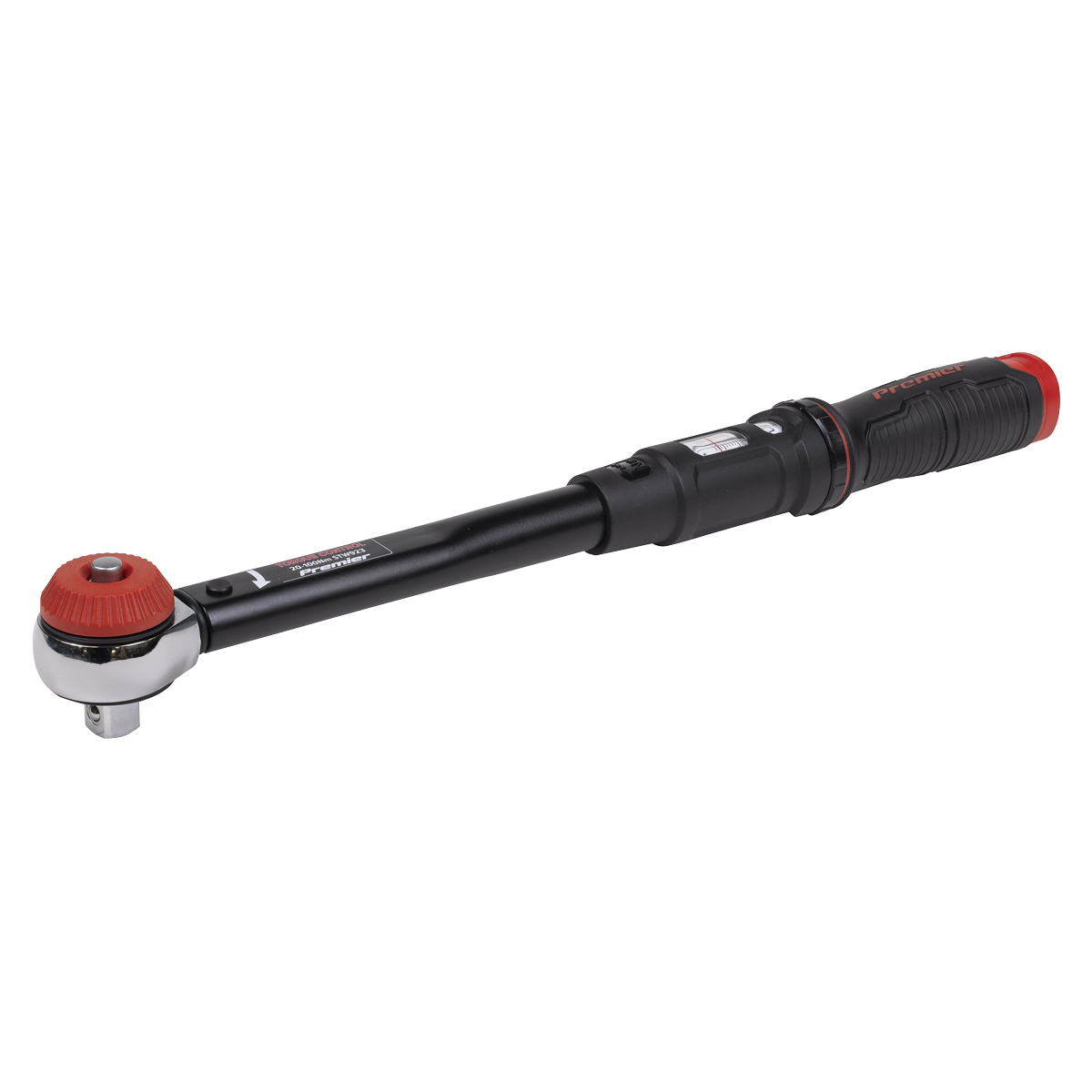 Sealey Premier Black Calibrated Micrometer Torque Wrench with 3/8"Sq Push-Through Drive 20-100Nm STW923