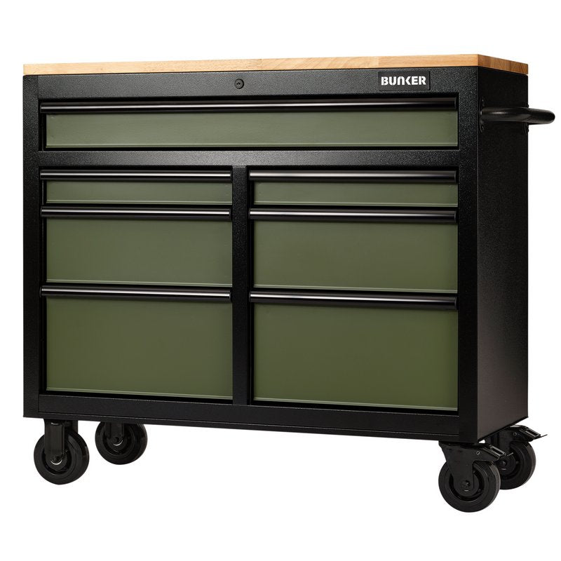BUNKER® 7 Drawer Workbench Roller Tool Cabinet, 41