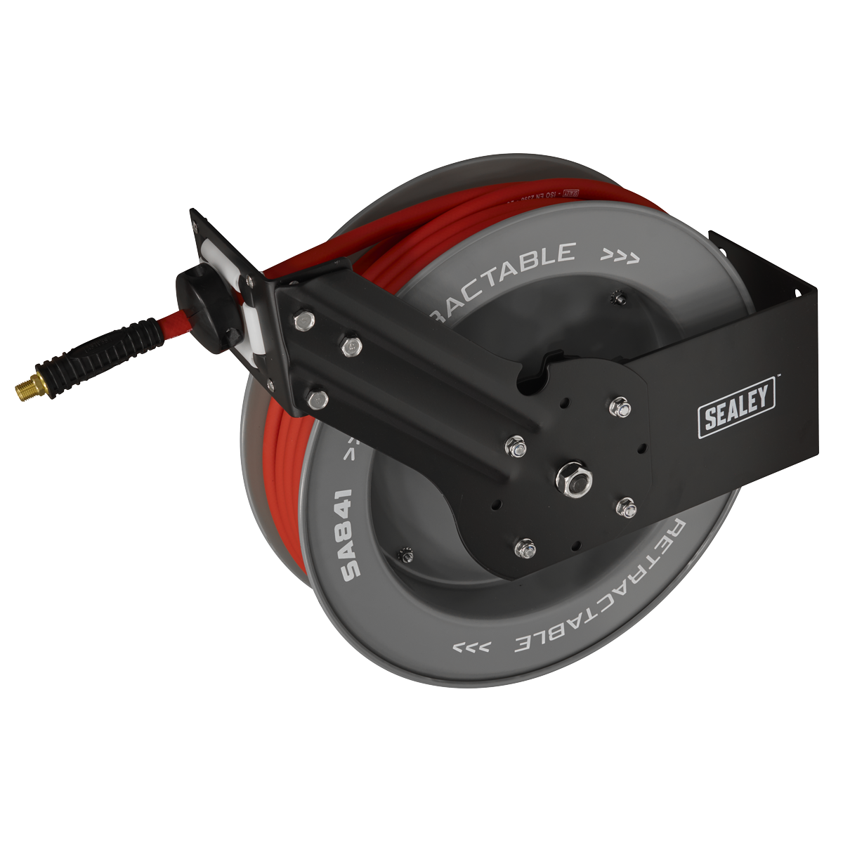 Sealey 15m Retractable Rubber Air Hose with Steel Reel 10mm ID SA841