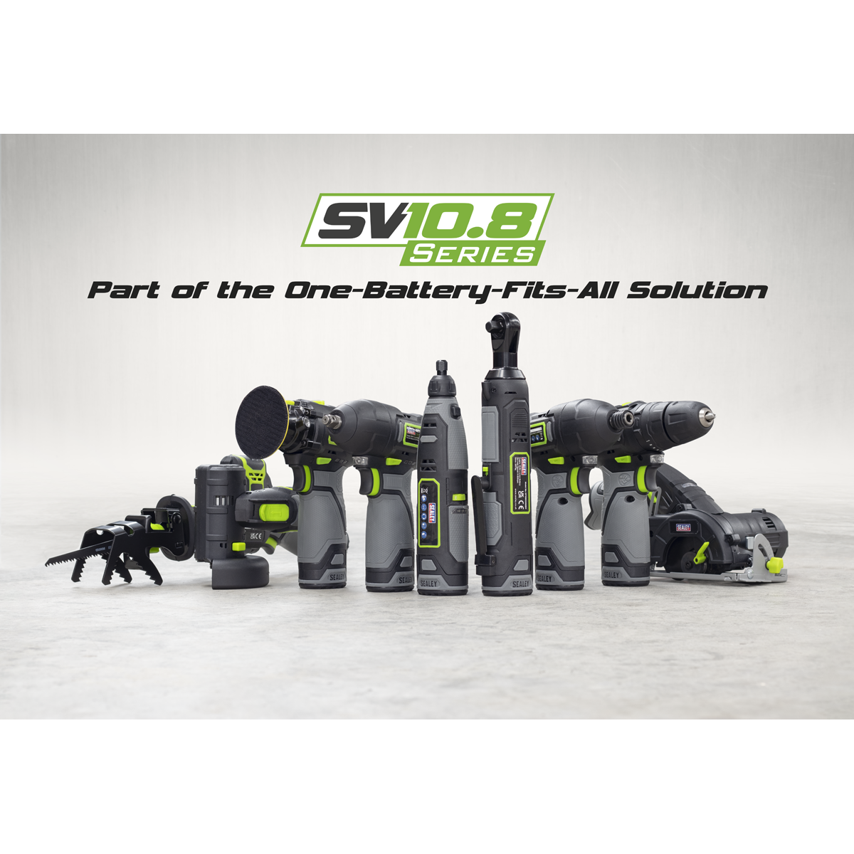 Sealey 2 x SV10.8 Series Cordless Power Tool Kit 10.8V - 2 Batteries CP108VCOMBO5
