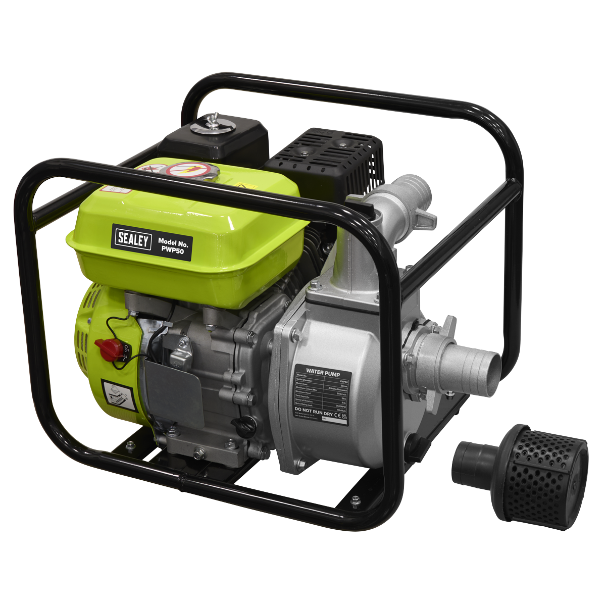 Sealey Petrol Powered Water Pump 50mm 6.15hp 4-Stroke Engine PWP50