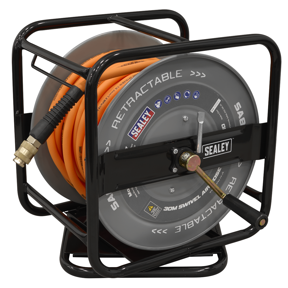 Sealey 30m Swivel Air Hose Reel 6mm ID SA827