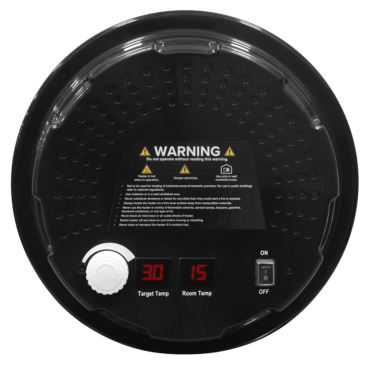 Sealey Space Warmer® Infrared Kerosene/Diesel Heater with Wheels 136,500Btu/hr IR37