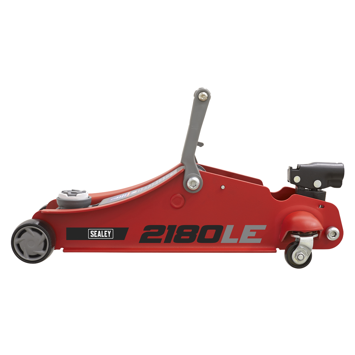 Sealey 180° Handle Low Profile Short Chassis Trolley Jack 2 Tonne - Red 2180LE