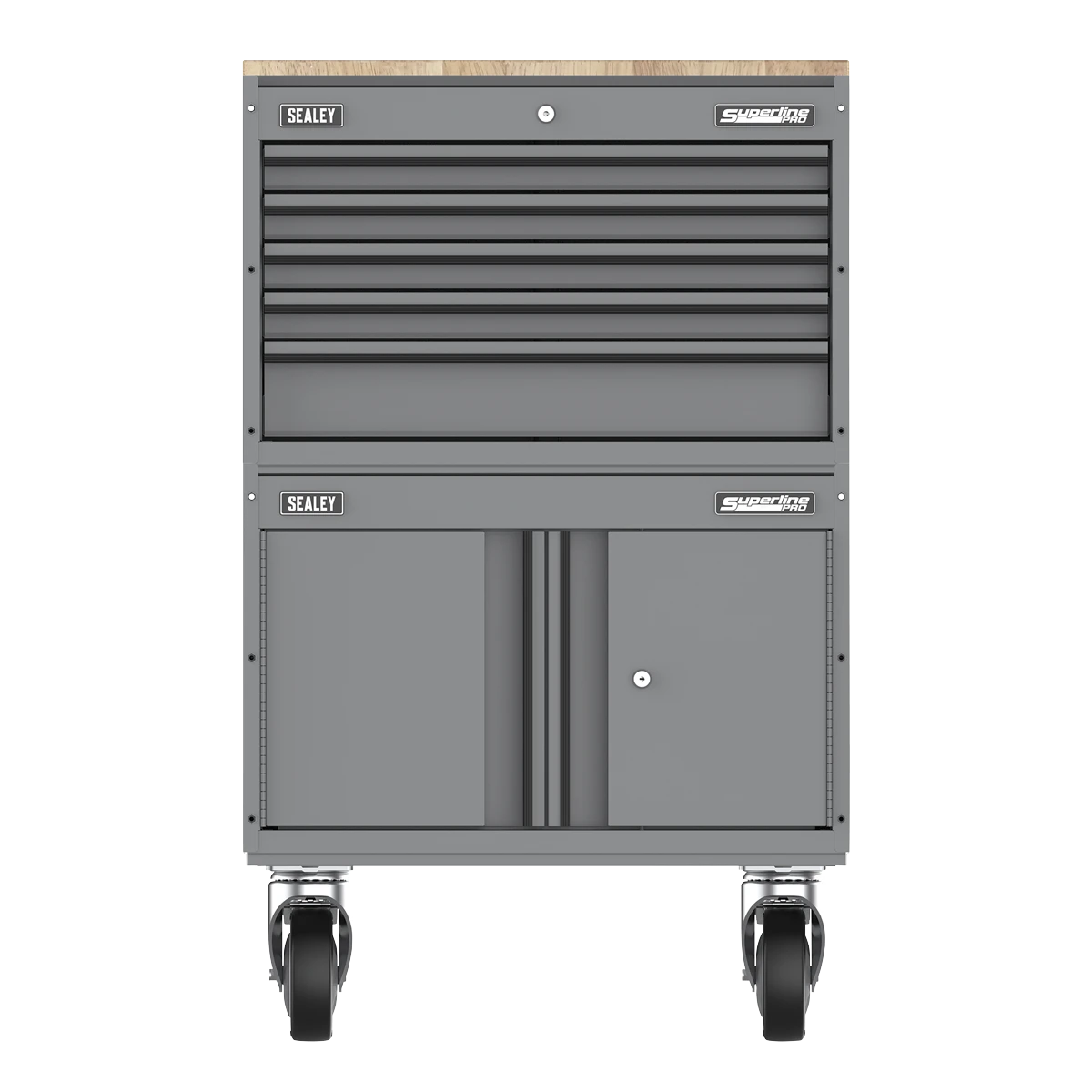 Sealey Superline PRO® Connect Modular Storage System with Rubber Wood Worktop 678mm APMSCCOMBO7