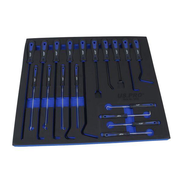 US PRO Tools 18pc Pick, Hook & Scraper Set in EVA Storage Tray 5062
