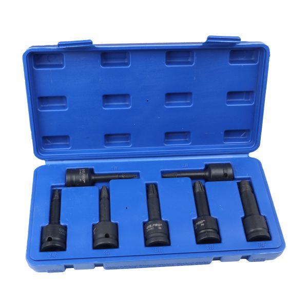 US PRO Tools 7pc 1/2" Dr Impact Screw Extractor Set 7566