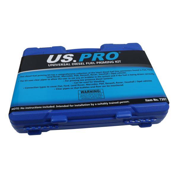US PRO Tools Diesel Fuel Hand Priming/Bleeding Kit Universal Fitting 7207
