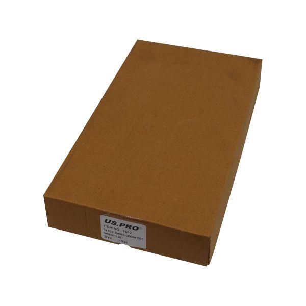 US PRO INDUSTRIAL 14pc 1/2" Dr Jumbo Metric Crow foot Wrench Set Crowsfeet 7552