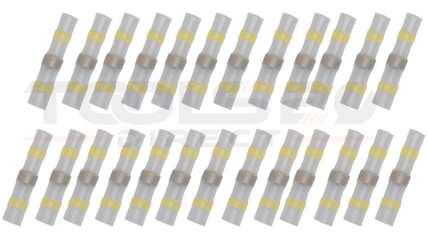 Sealey Heat Shrink Butt Connector Solder Terminal 12-10 AWG, Yellow - Pack of 25 YTSSB25