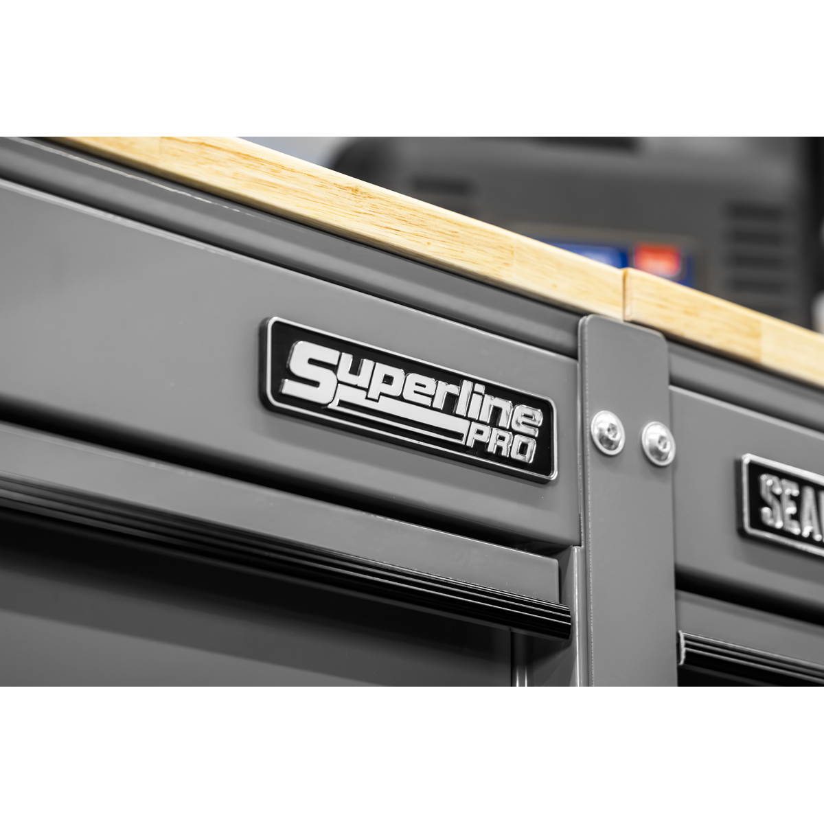 Sealey Superline PRO® Connect Modular Storage System with Rubber Wood Worktop 2.03m APMSCCOMBO3