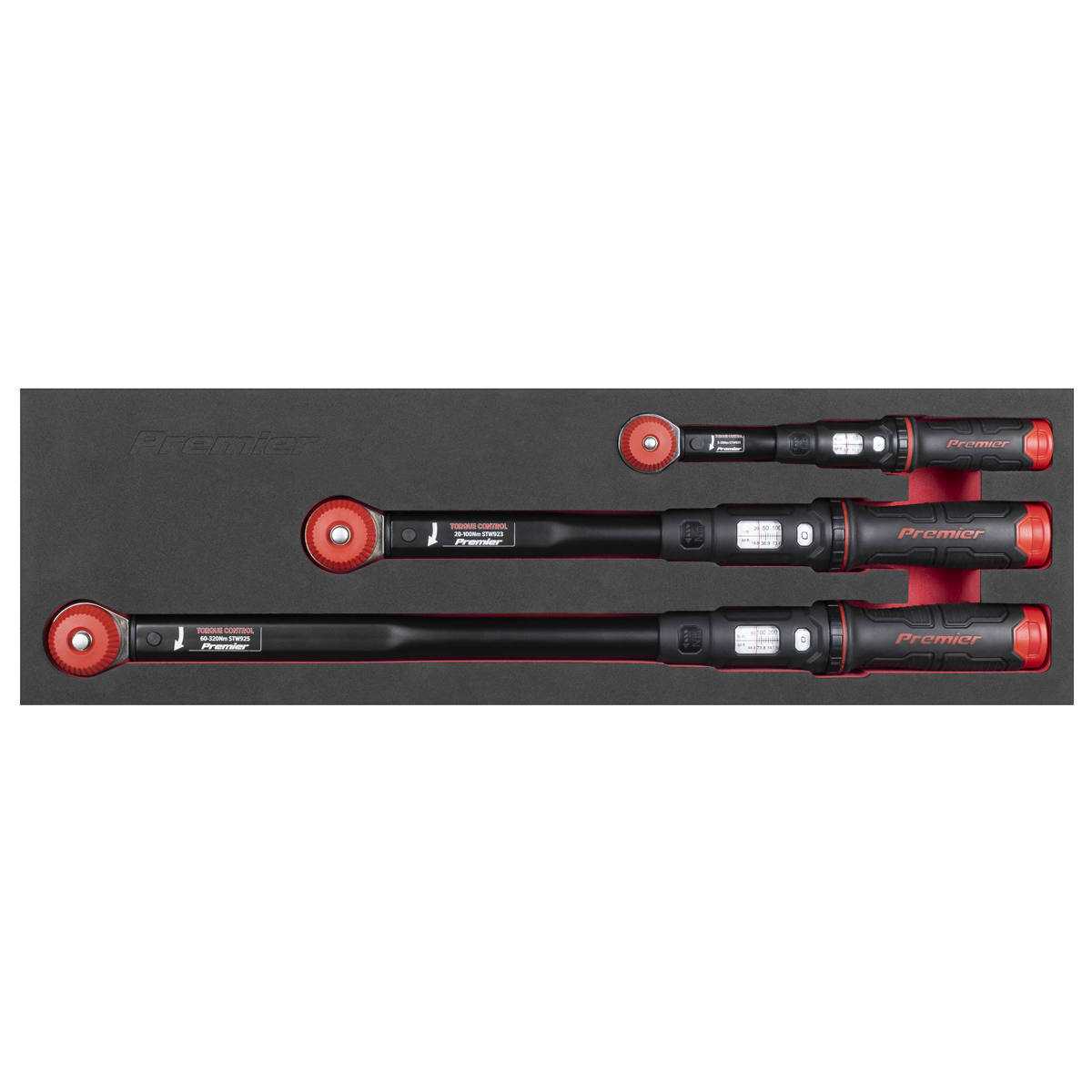 Sealey Premier Black Calibrated Micrometer Torque Wrench Set 3pc STW920SET