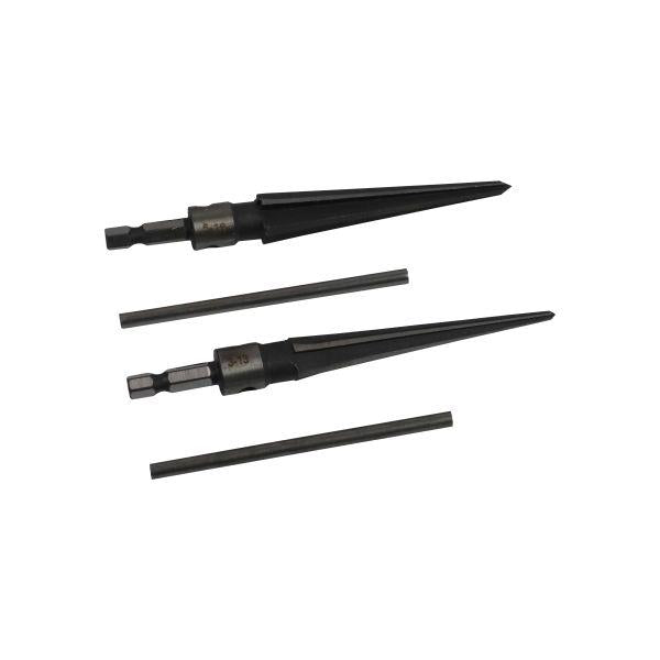 US PRO Tools 2pc Tapered Reamer Set for Hand & Power Tool Use 3-16mm 2946