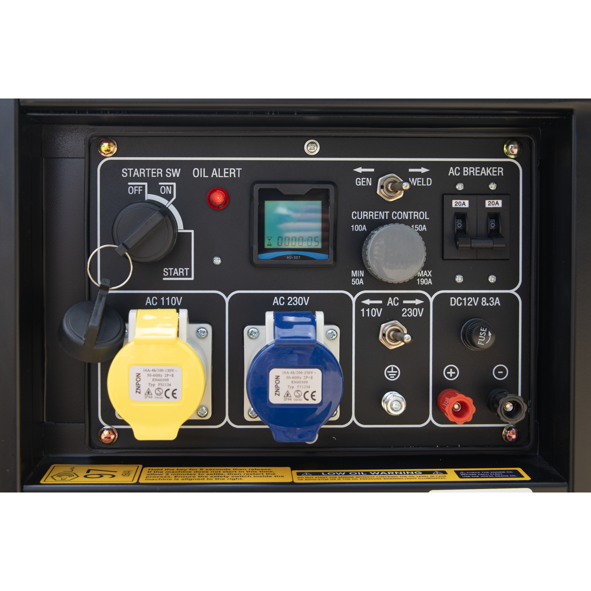 Sealey 5000W Diesel Welder Generator 4-Stroke Engine 110/230V DG5000W