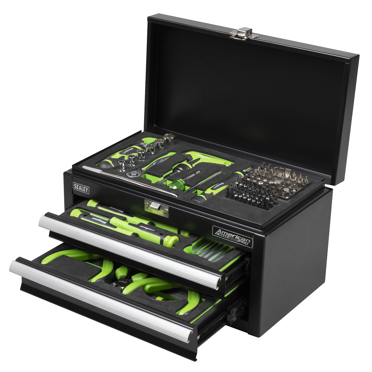 Sealey Siegen Mini Toolbox 2 Drawer with 111pc Tool Kit S01335