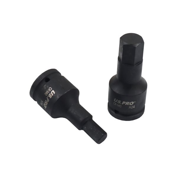 US PRO Tools 6pc 3/4" dr Impact Hex Allen Bit Socket Set Sockets 14 - 27mm 3770