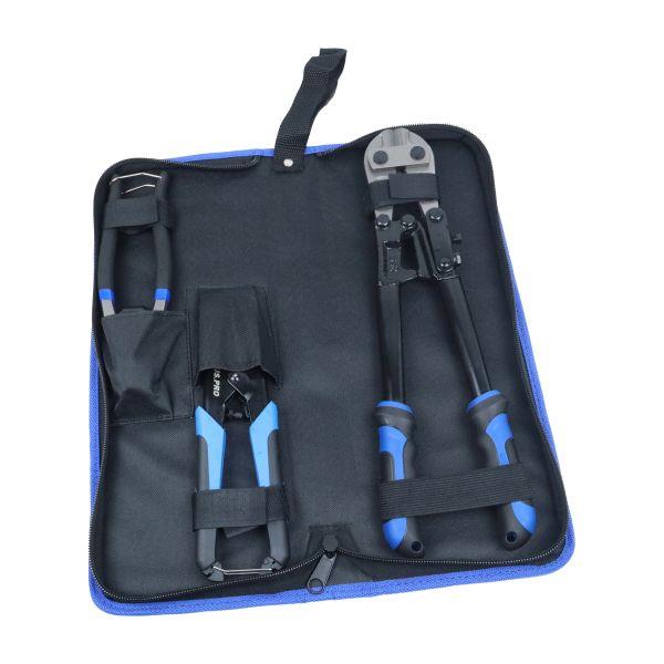 US PRO Tools 3PC Wire & Bolt Cutting Set In Pouch 7237