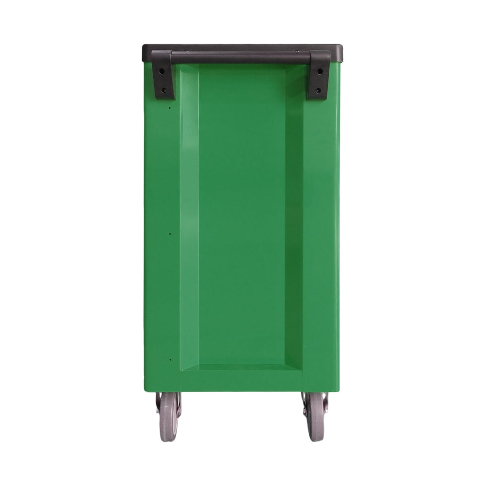 BRUNEL Tools 7 Drawer Caster Mounted Roller Tool Chest Cabinet with 6 Fully Stocked Drawers - 249 Pieces - Green