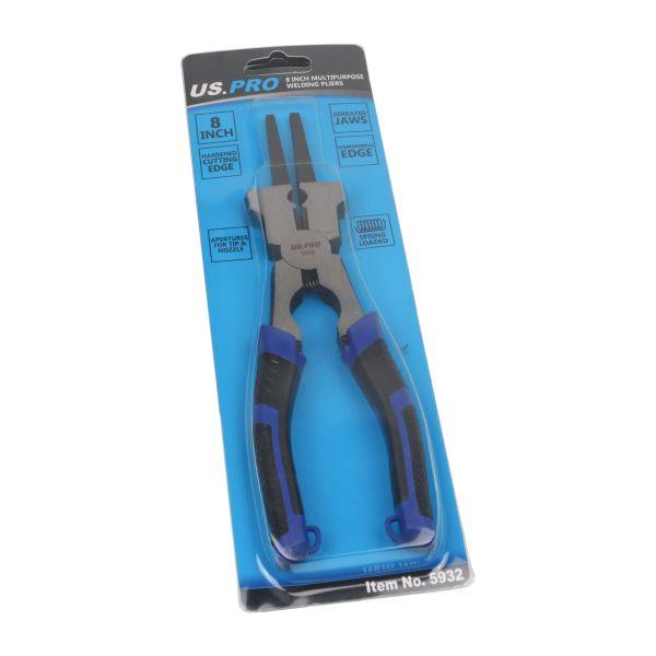 US PRO Tools 8 Inch Multipurpose Welding Pliers with Spring Loaded Handles 5932