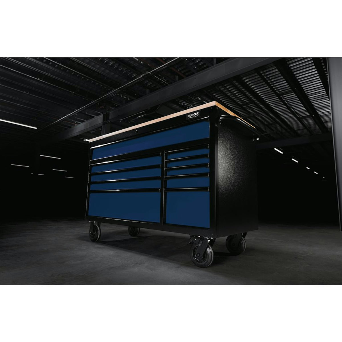 BUNKER 10 Drawer Workbench Roller Tool Cabinet, 56", Blue 27223 - image 13