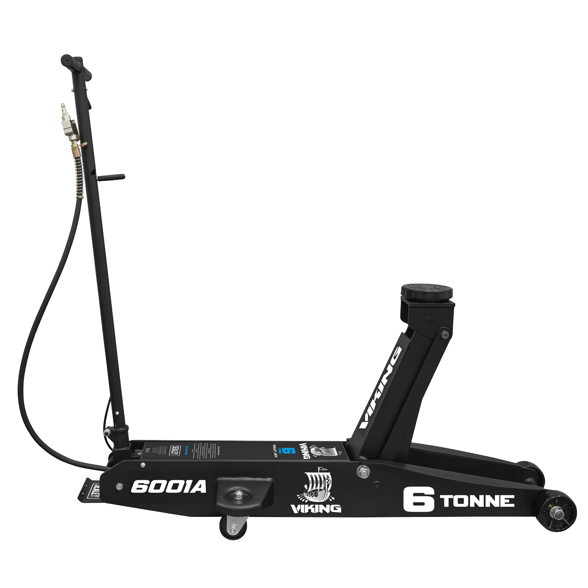 Sealey Viking Professional Long Reach Air/Manual Operation Trolley Jack with Rocket Lift 6 Tonne 6001A