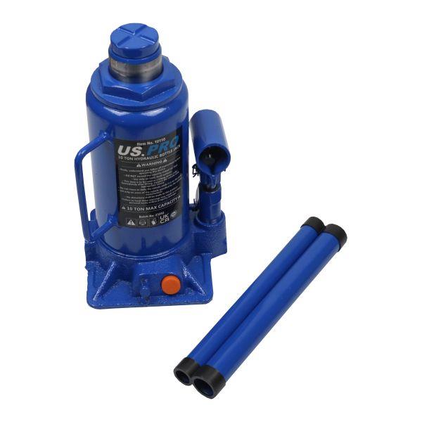 US PRO Tools 10 Ton Hydraulic Bottle Jack with Extendable Head 10110