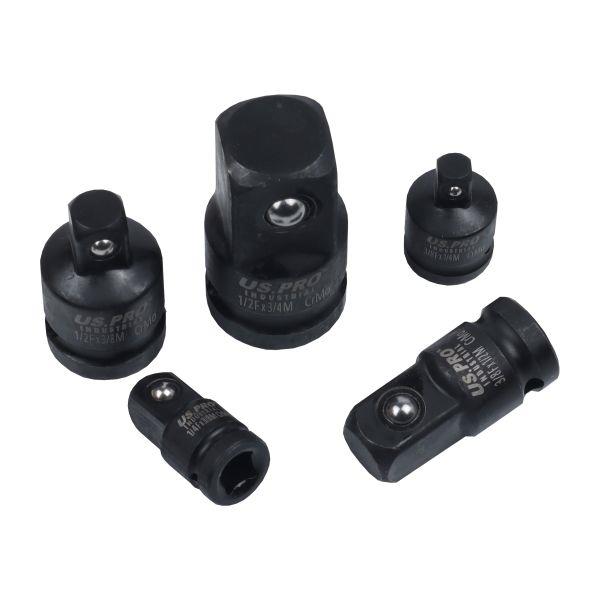 US PRO Tools 5pc Impact Socket Adaptor Set 1/4" 3/8" 1/2" 3/4" Drive Rail 7590