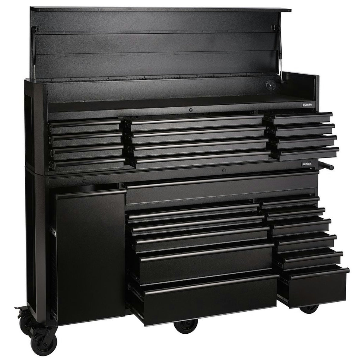 BUNKER 25 Drawer Combined Roller Cabinet and Tool Chest, 72in, Black 24253 - image 3