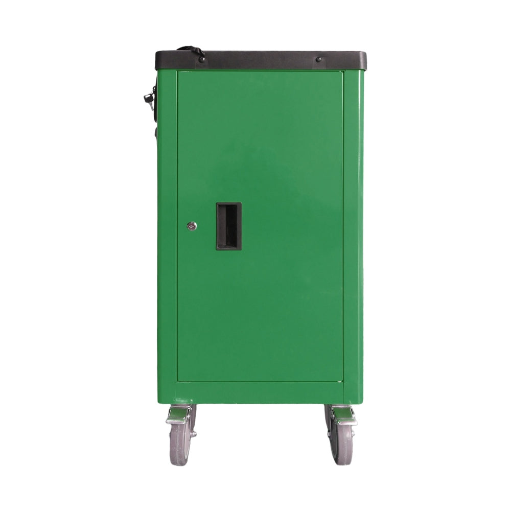BRUNEL Tools 7 Drawer Caster Mounted Roller Tool Chest Cabinet with 6 Fully Stocked Drawers - 249 Pieces - Green
