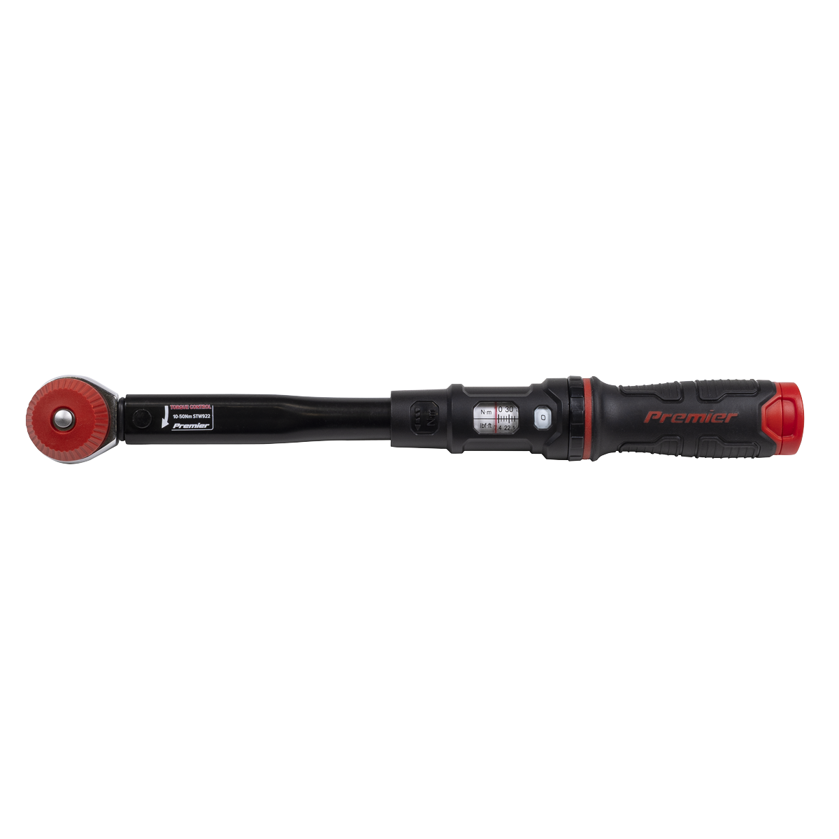 Sealey Premier Black Calibrated Micrometer Torque Wrench with 3/8"Sq Push-Through Drive 10-50Nm STW922