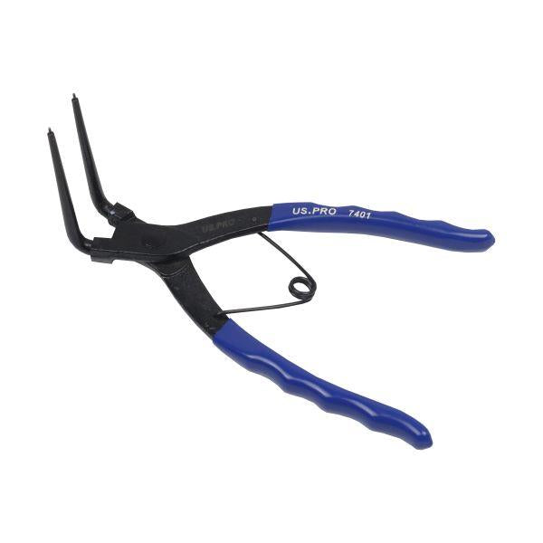 US PRO Tools Long Reach 90 Degree Bent Nose Internal Circlip Pliers 7401