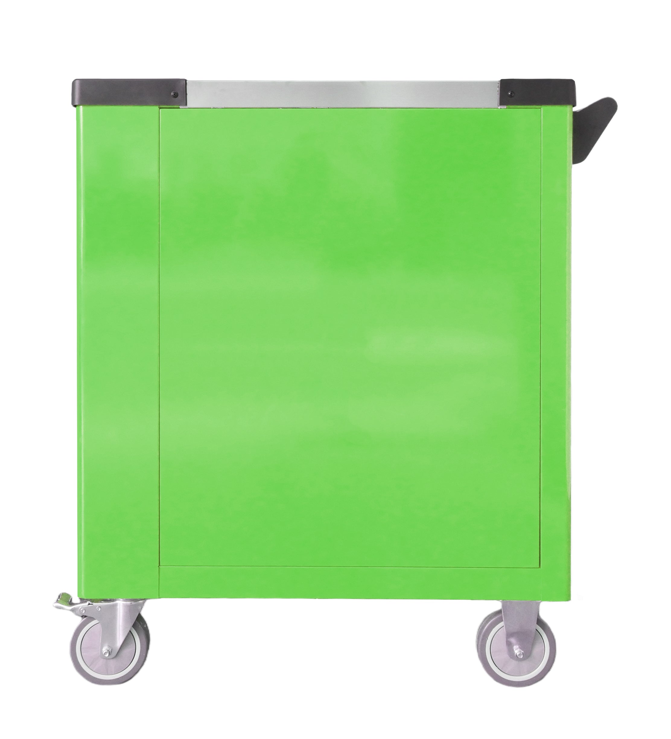 BRUNEL Tools 7 Drawer Caster Mounted Roller Tool Chest Cabinet with 6 Fully Stocked Drawers - 249 Pieces - Hi-Vis Green