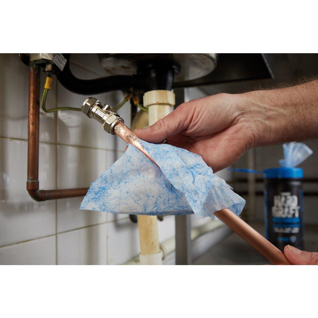 Draper Hard Graft Plumbers Wipes Heavy Duty Tub of 80 12438