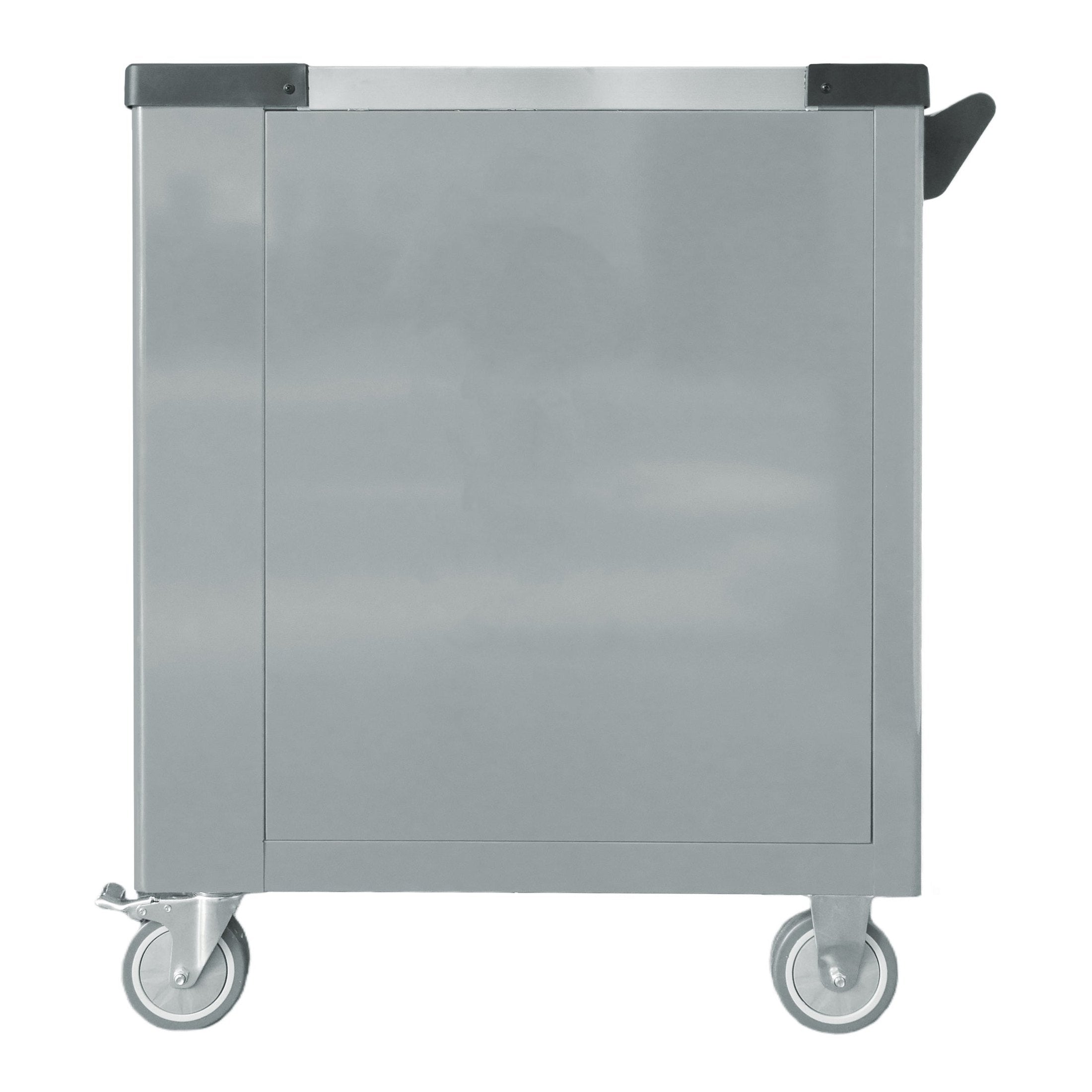 BRUNEL Tools 7 Drawer Caster Mounted Roller Tool Chest Cabinet with 6 Fully Stocked Drawers - 249 Pieces - Grey