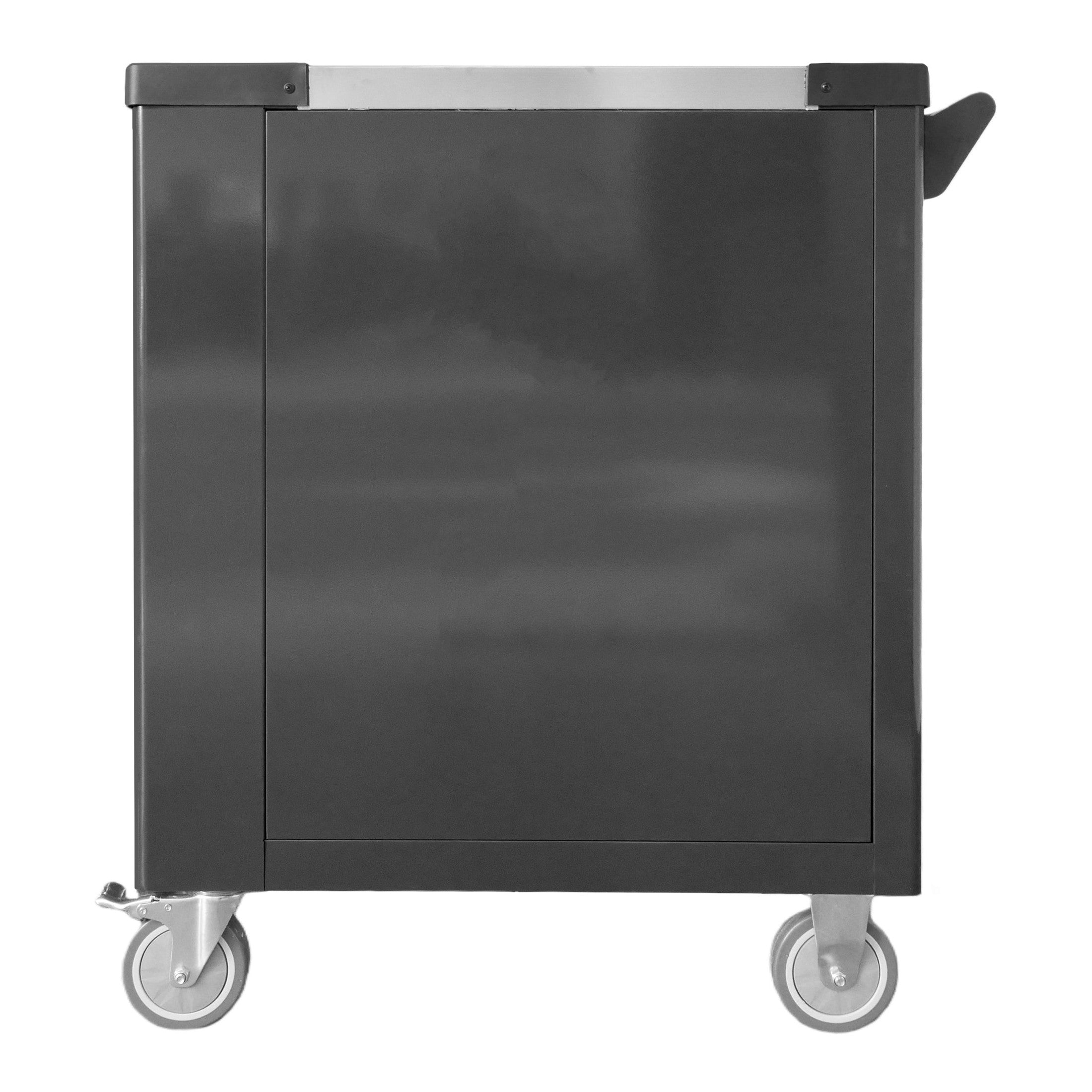 BRUNEL Tools 7 Drawer Caster Mounted Roller Tool Chest Cabinet with 6 Fully Stocked Drawers - 249 Pieces - Black