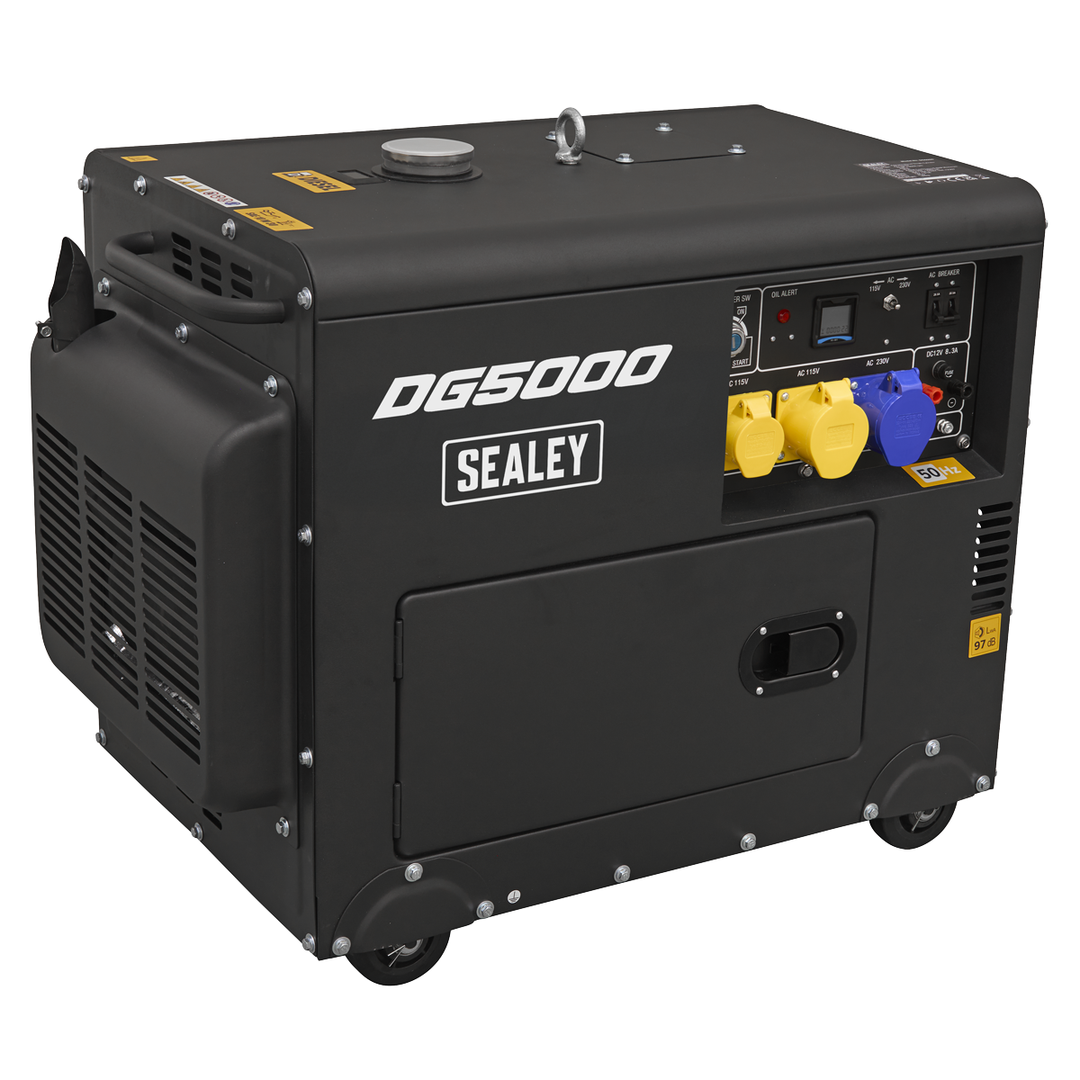 Sealey 5000W Diesel Generator 4-Stroke Engine 110/230V DG5000