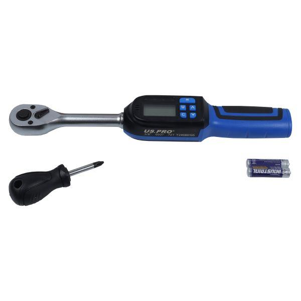 US PRO Tools 3/8" Drive Digital Short Shank Torque Wrench 3-60Nm 6937
