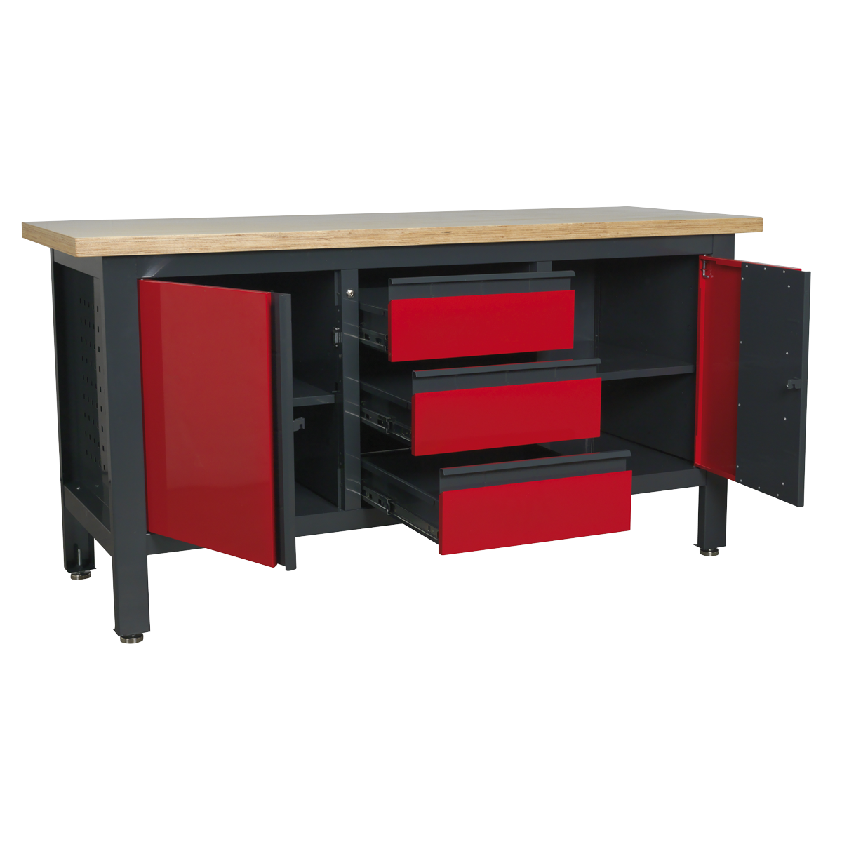 Sealey Workbench with 3 Drawers & 2 Cupboards AP1905C