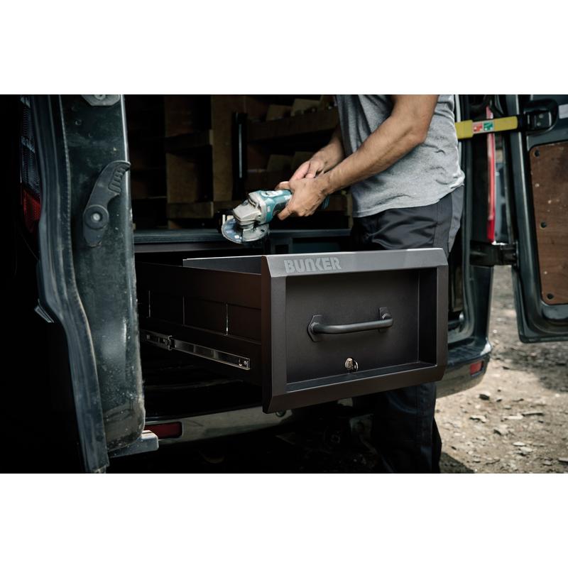 Bunker S1 Van Storage Sliding Drawer Box 500mm x 1200mm x 312mm Black 07136