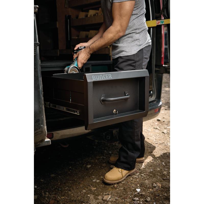 Bunker S1 Van Storage Sliding Drawer Box 500mm x 1200mm x 312mm Black 07136