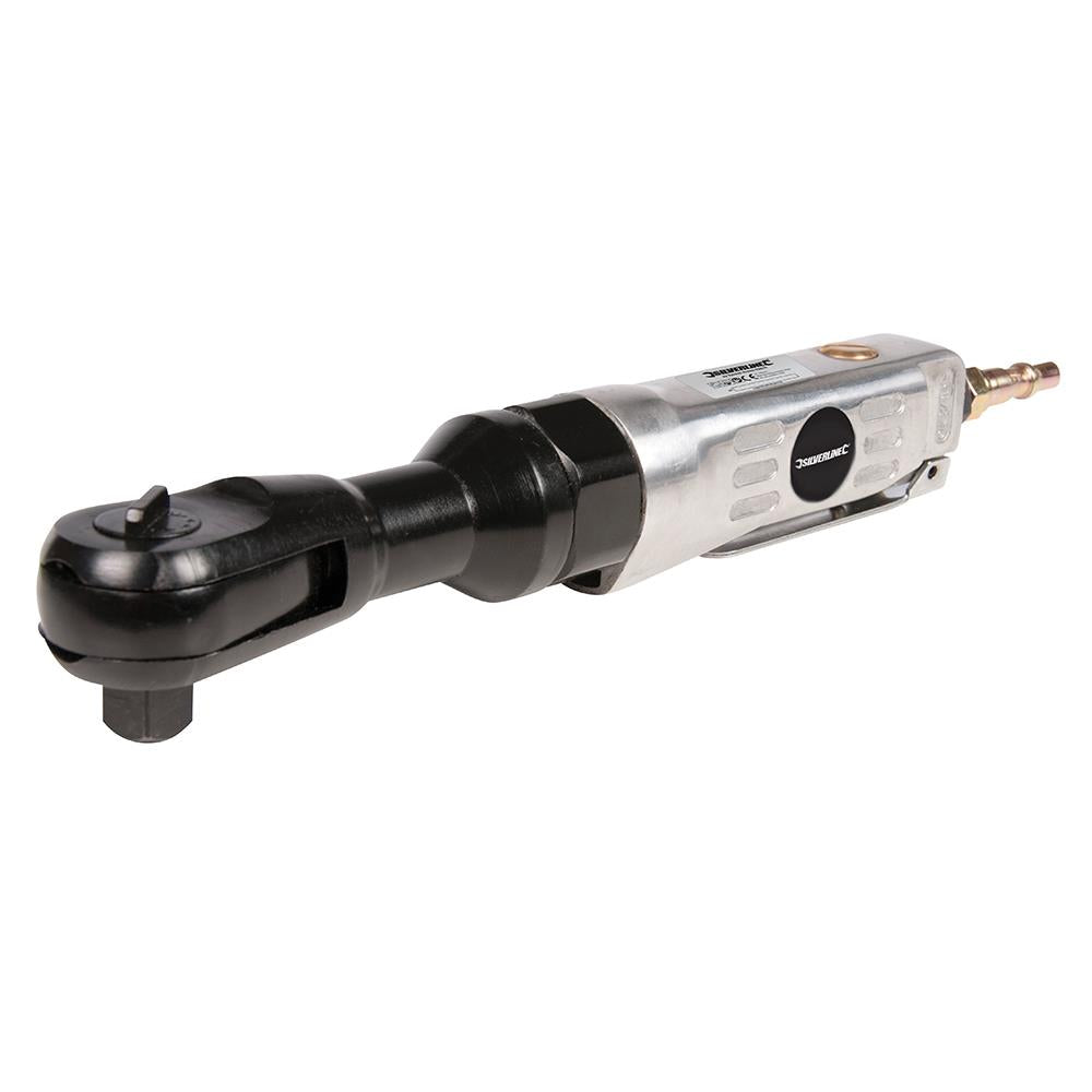 Silverline Air Ratchet Wrench 1/2" Square Drive 61Nm with Adaptors 656578