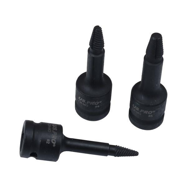 US PRO Tools 7pc 1/2" Dr Impact Screw Extractor Set 7566