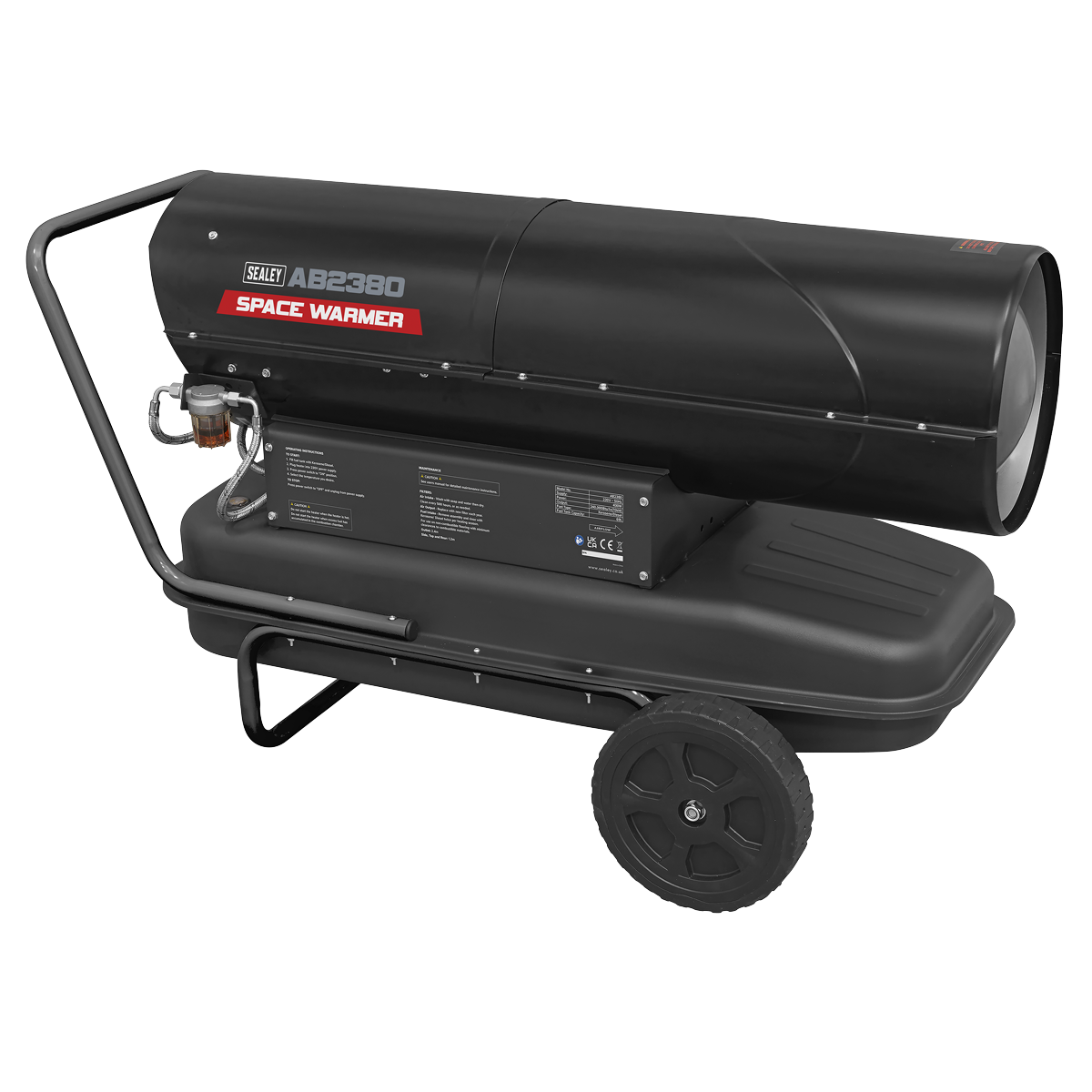 Sealey Space Warmer® Kerosene/Diesel Heater with Wheels 240,000Btu/hr AB2380