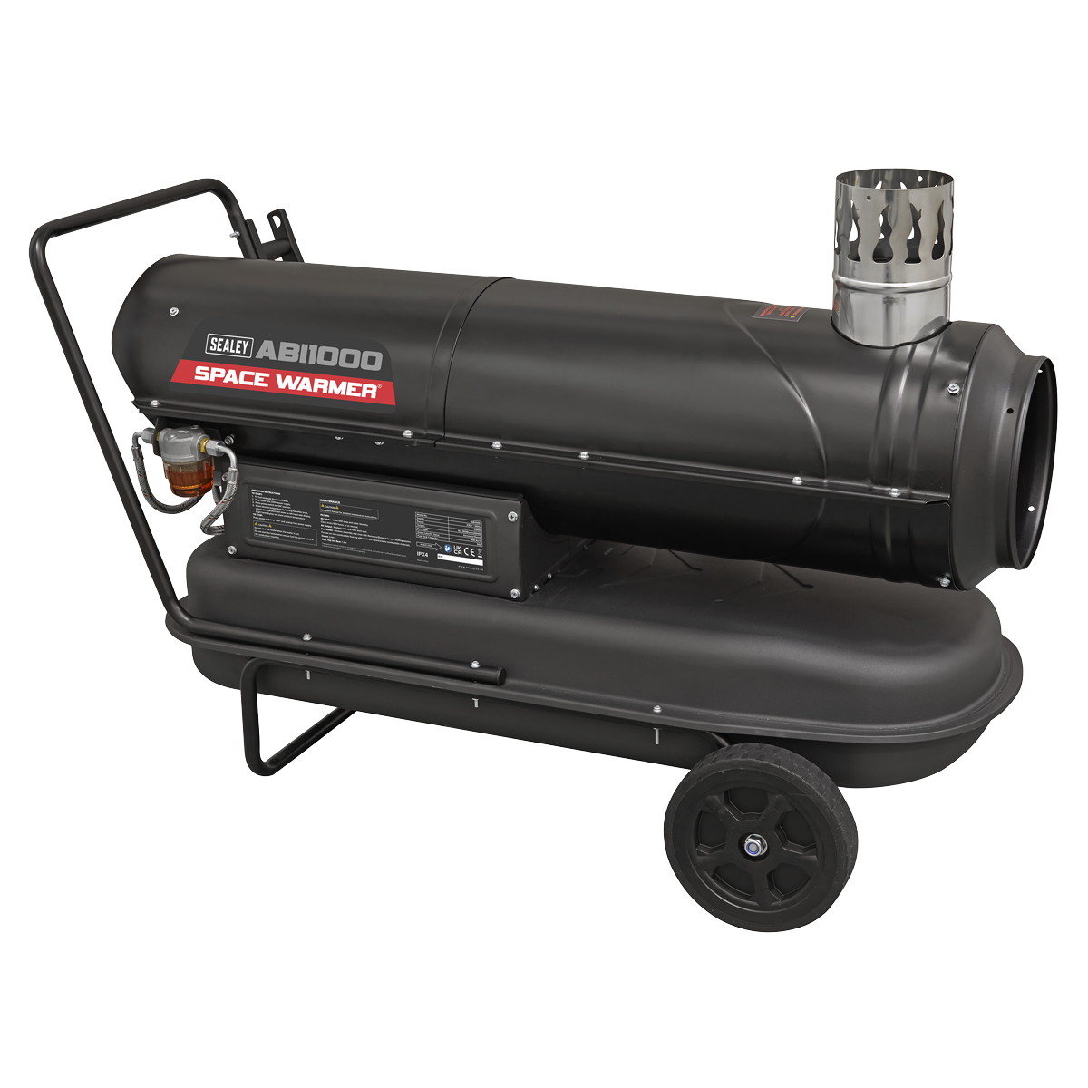 Sealey Space Warmer® Indirect Kerosene/Diesel Heater with Wheels 102,000Btu/hr ABI1000