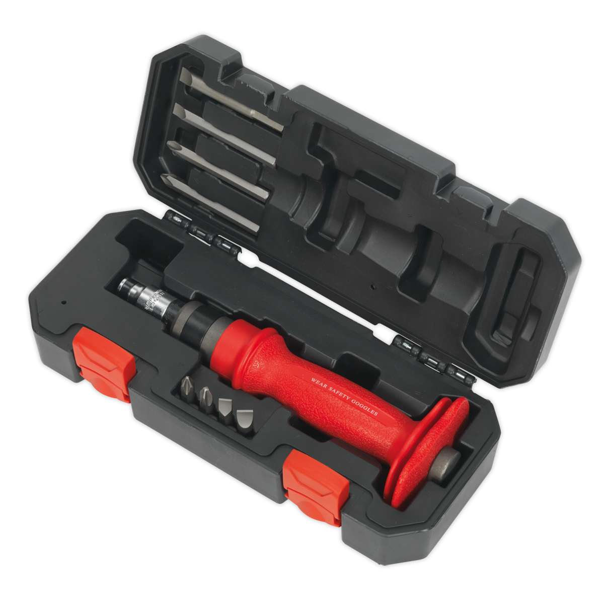 Sealey Premier Heavy-Duty Impact Driver Set with Protection Grip 10pc AK2084