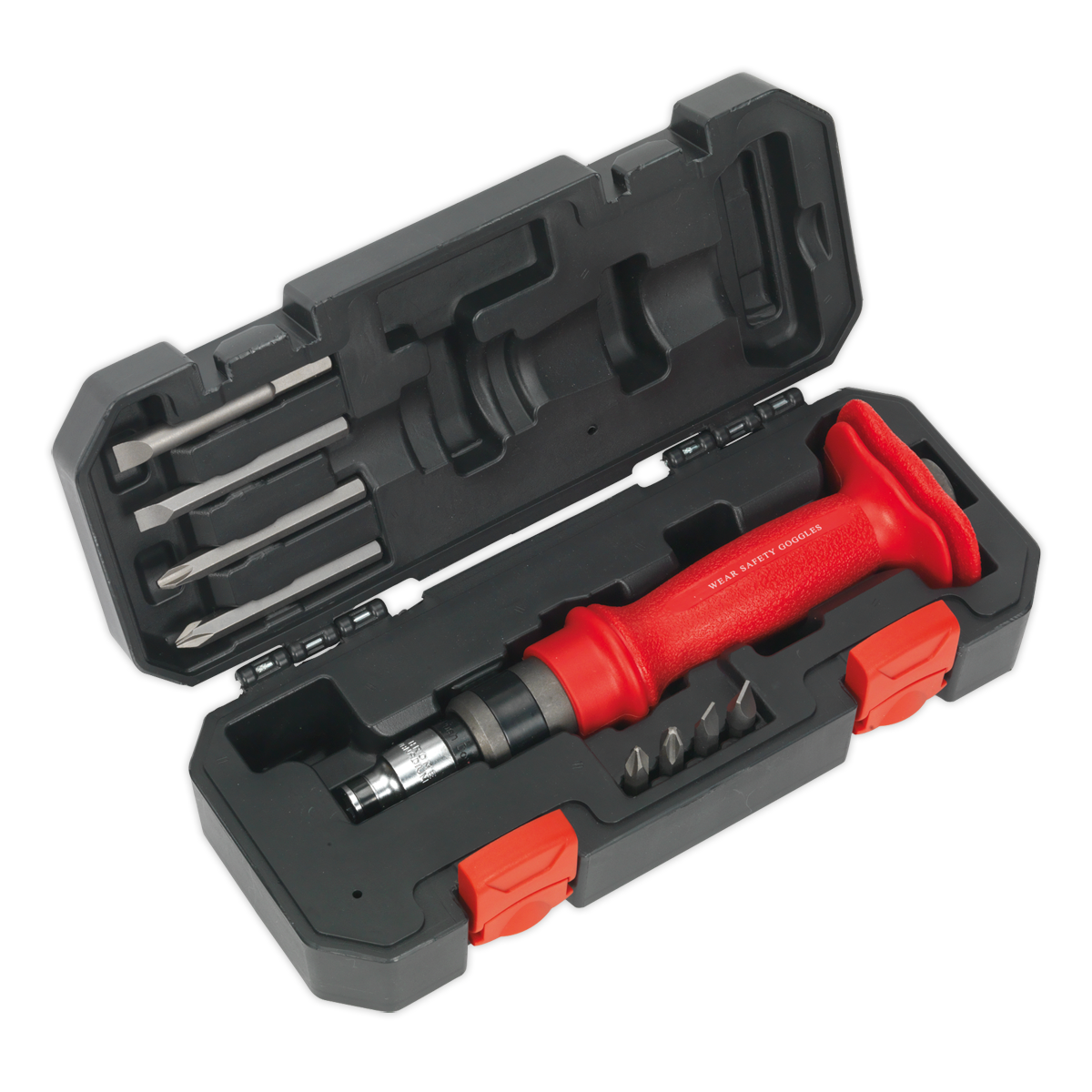 Sealey Premier Heavy-Duty Impact Driver Set with Protection Grip 10pc AK2084