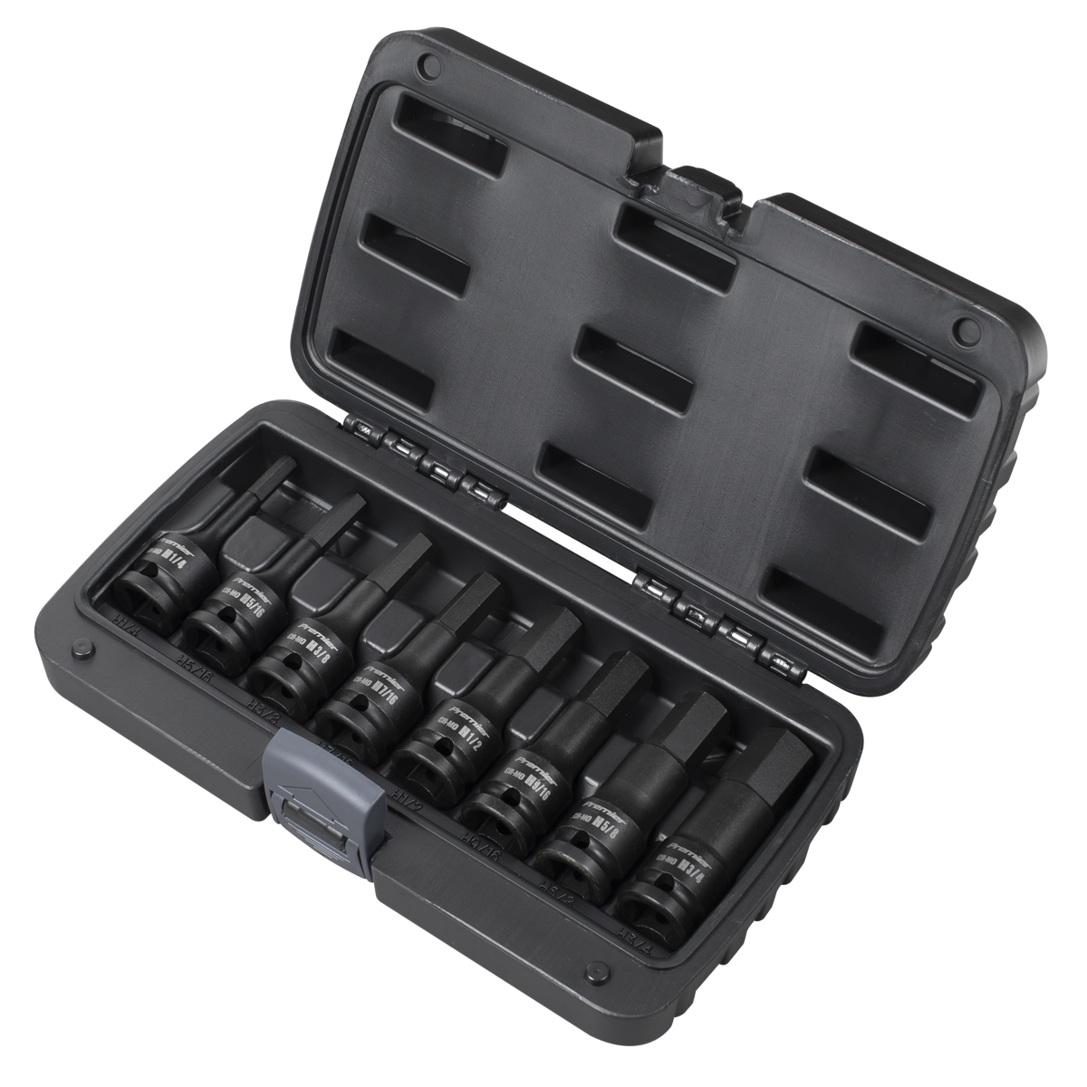 Sealey Premier Imperial Hex Impact Socket Bit Set 1/2"Sq Drive 8pc AK5600