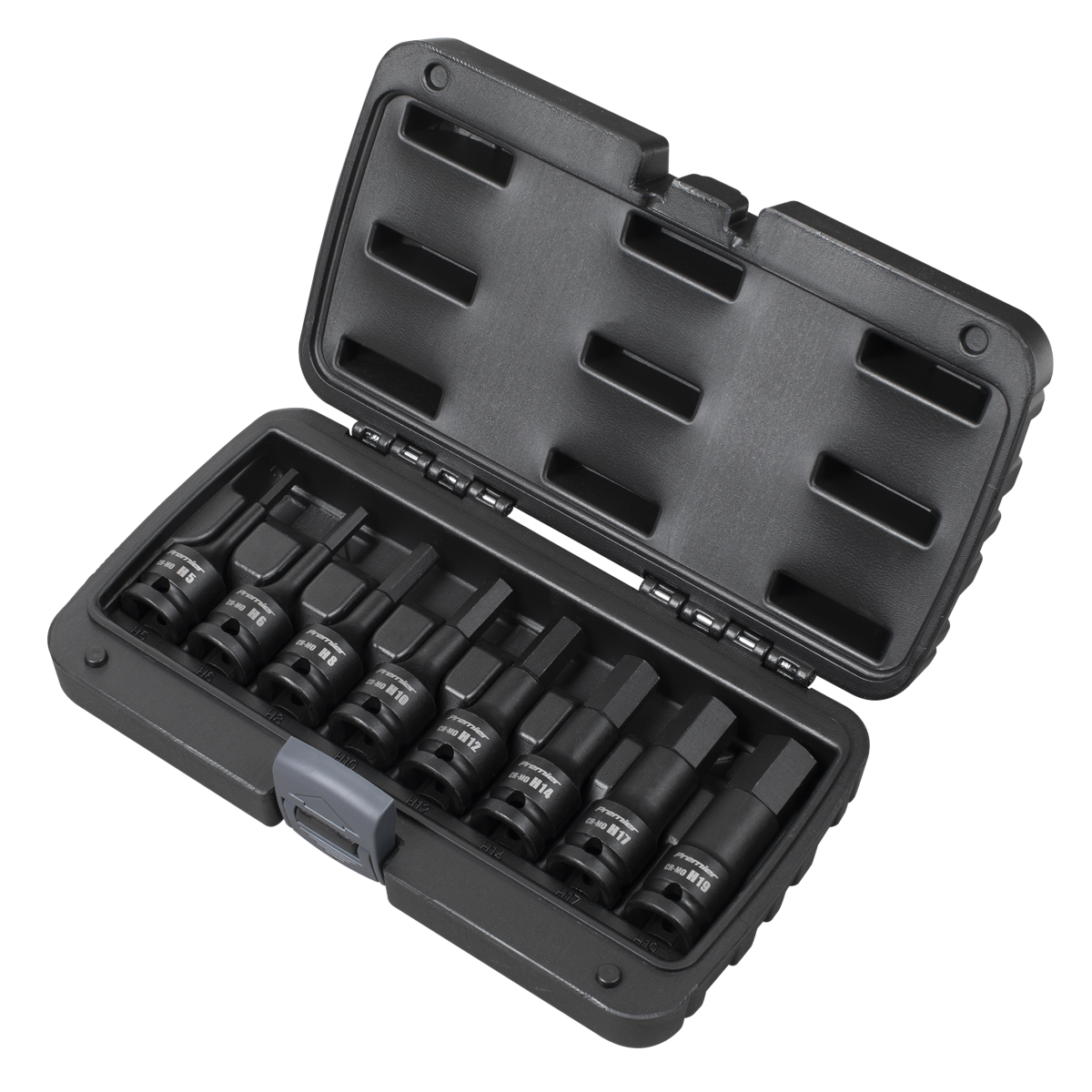 Sealey Premier Hex Impact Socket Bit Set 1/2"Sq Drive 8pc AK5601