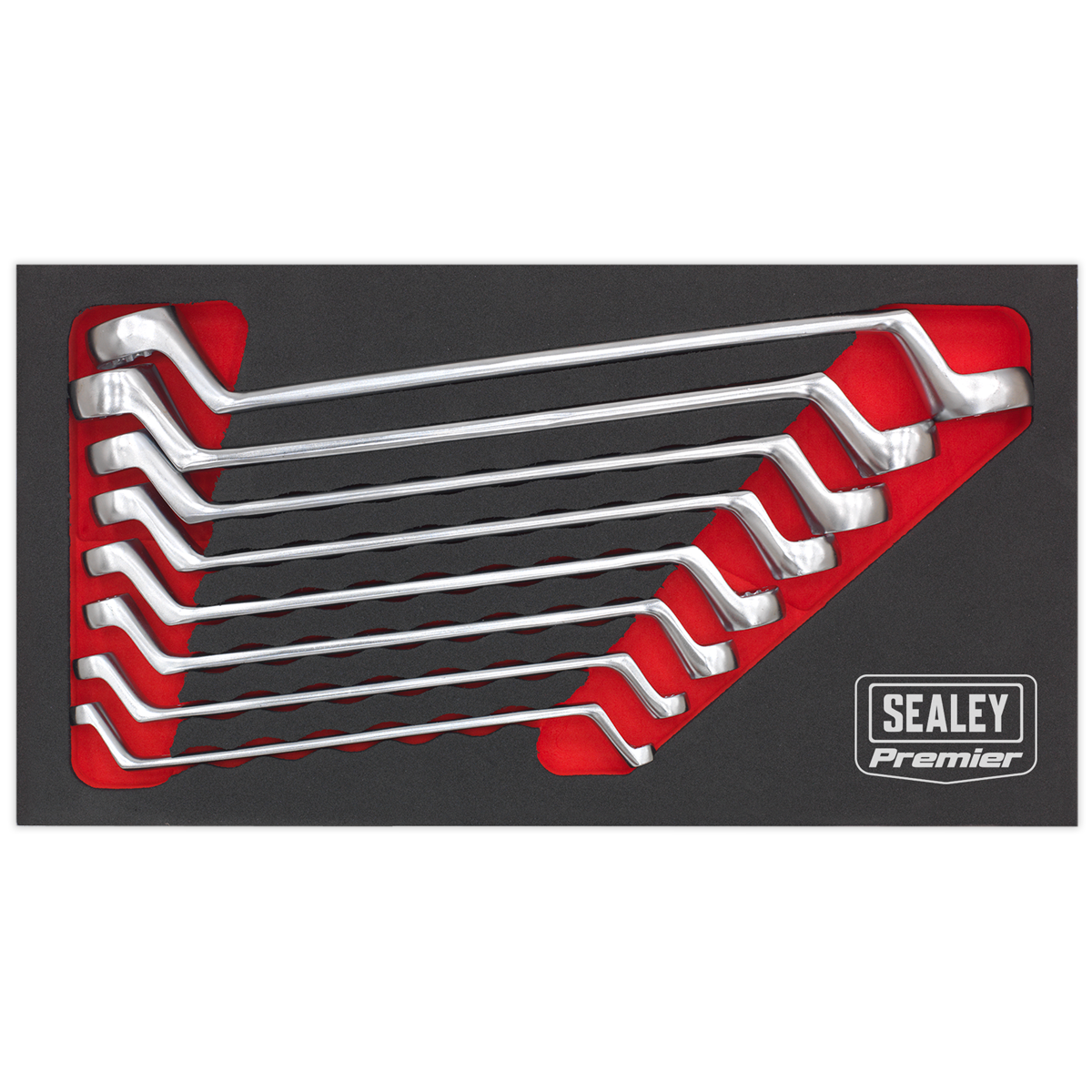 Sealey Premier Offset Double End Ring Spanner Set 8pc AK63257